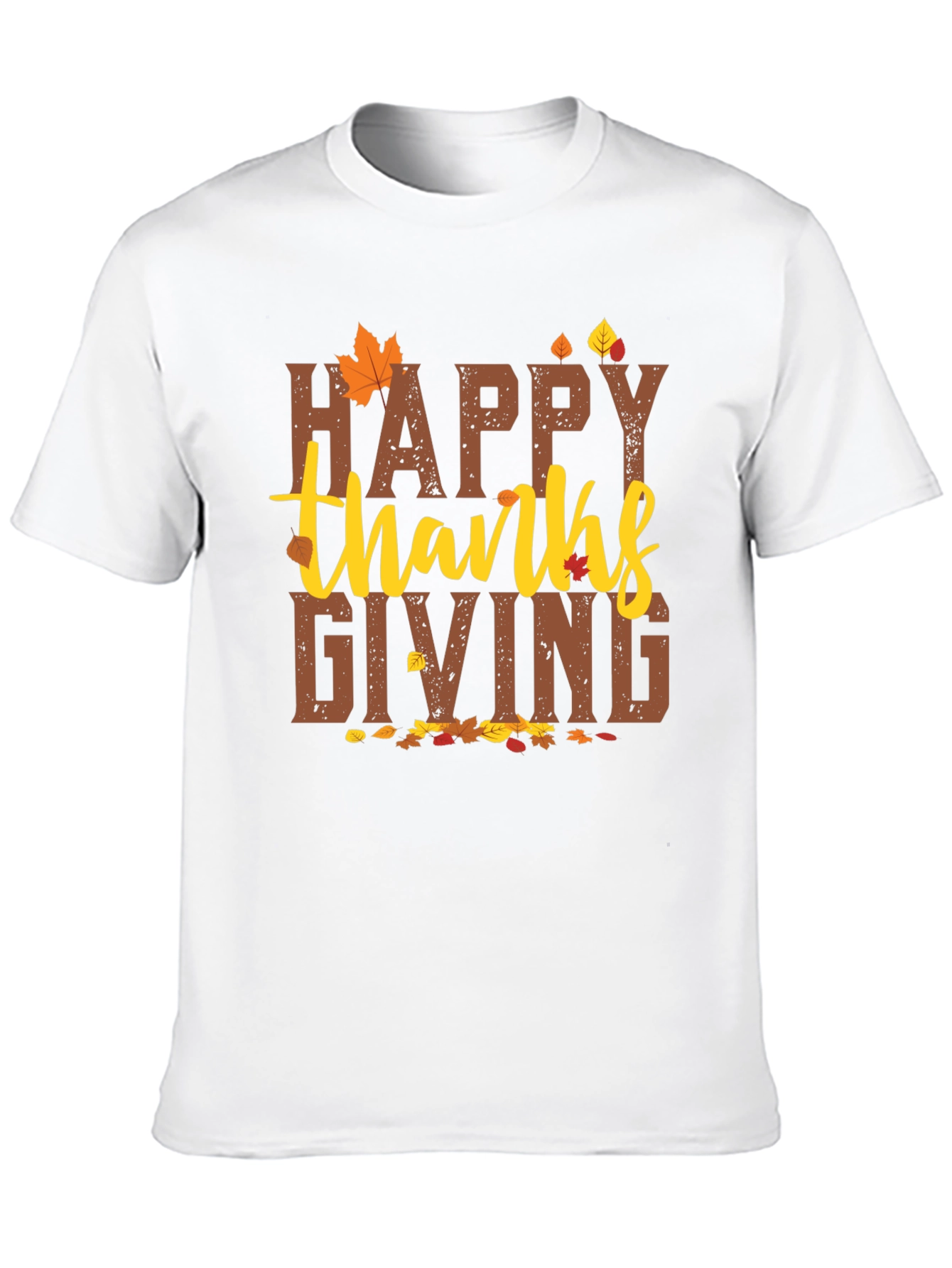 Happy Thanksgiving Graphic Tee - Fall Holiday T-Shirt