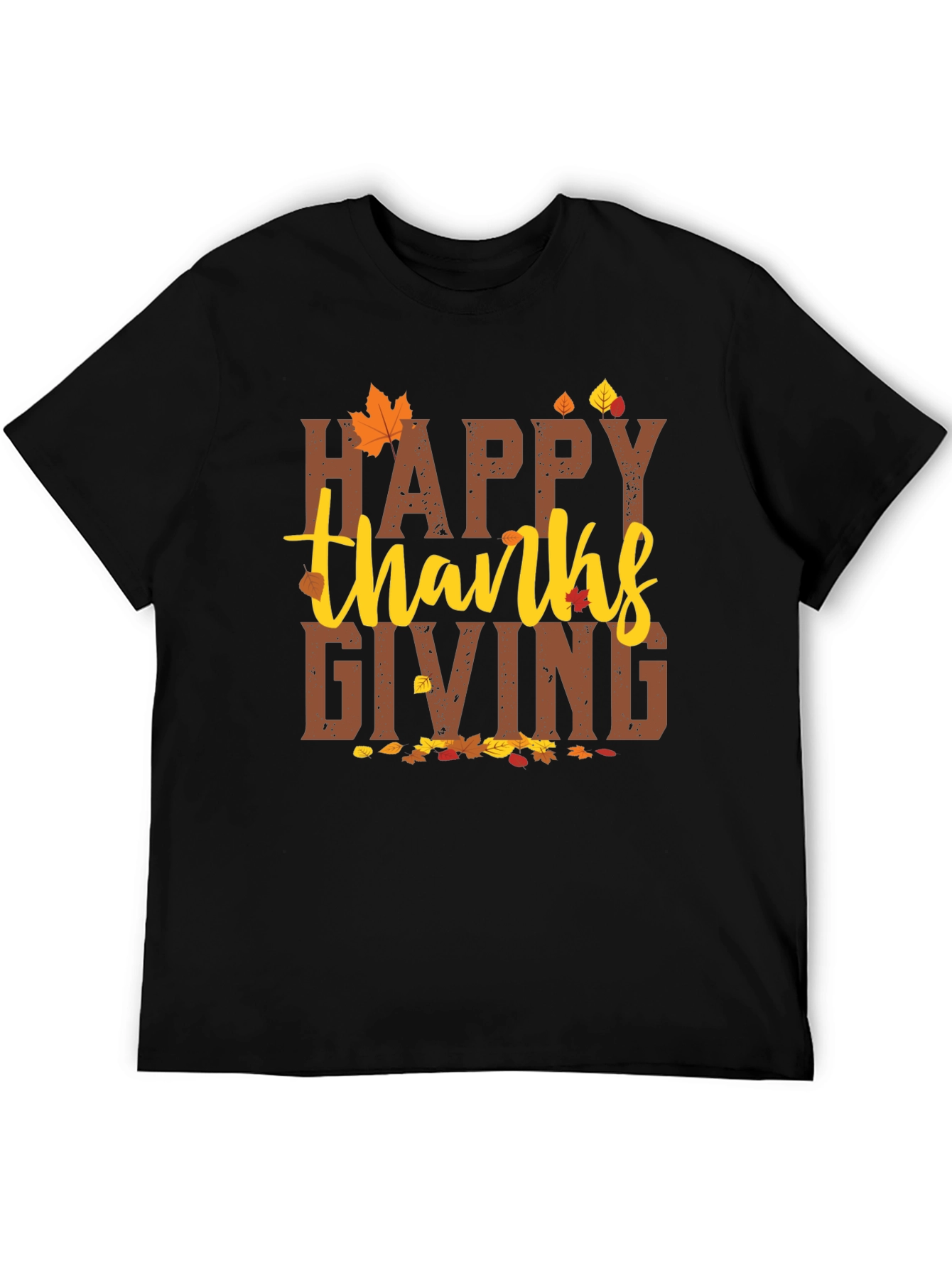 Happy Thanksgiving Graphic Tee - Fall Holiday T-Shirt