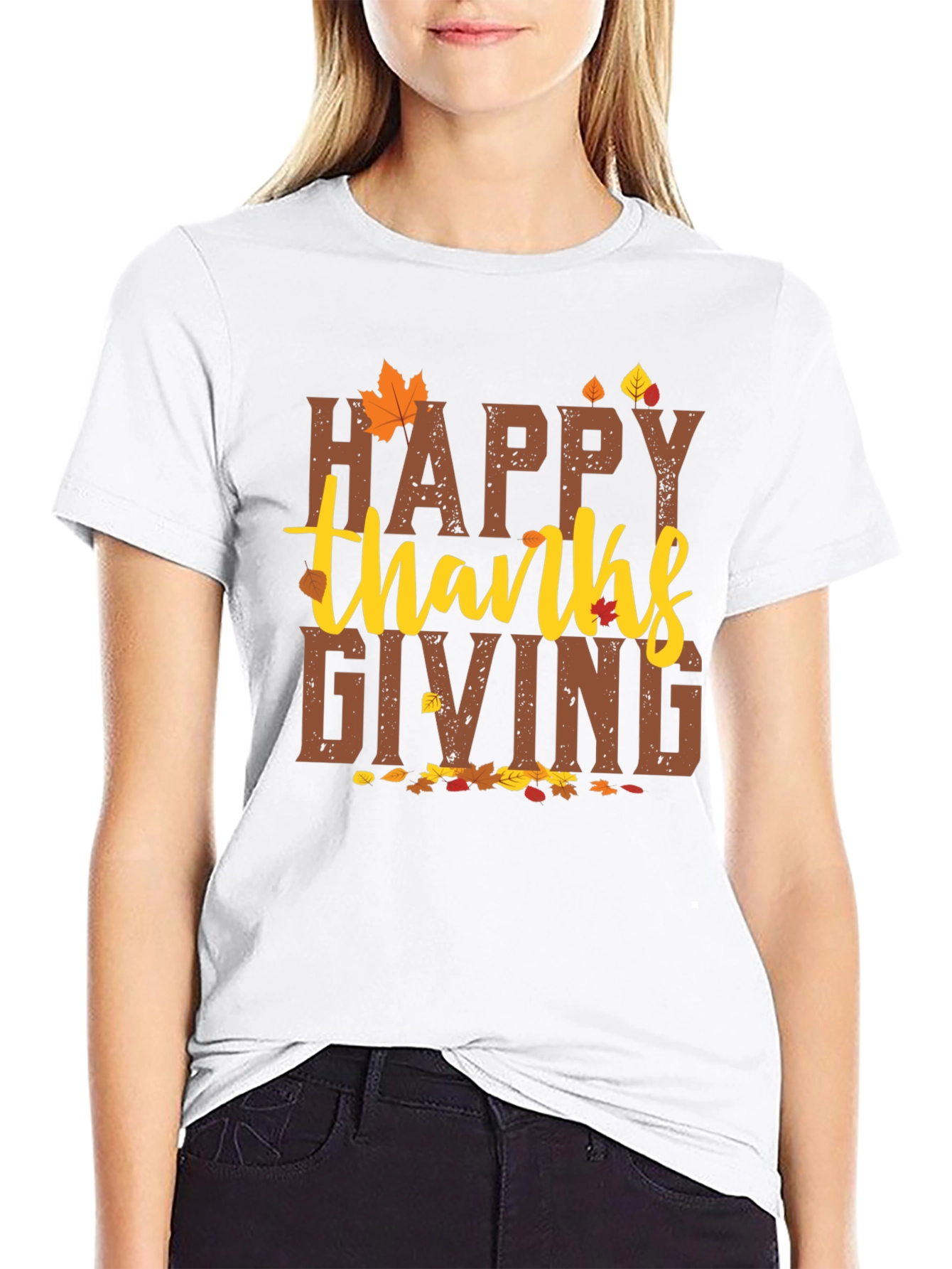 Happy Thanksgiving Graphic Tee - Fall Holiday T-Shirt