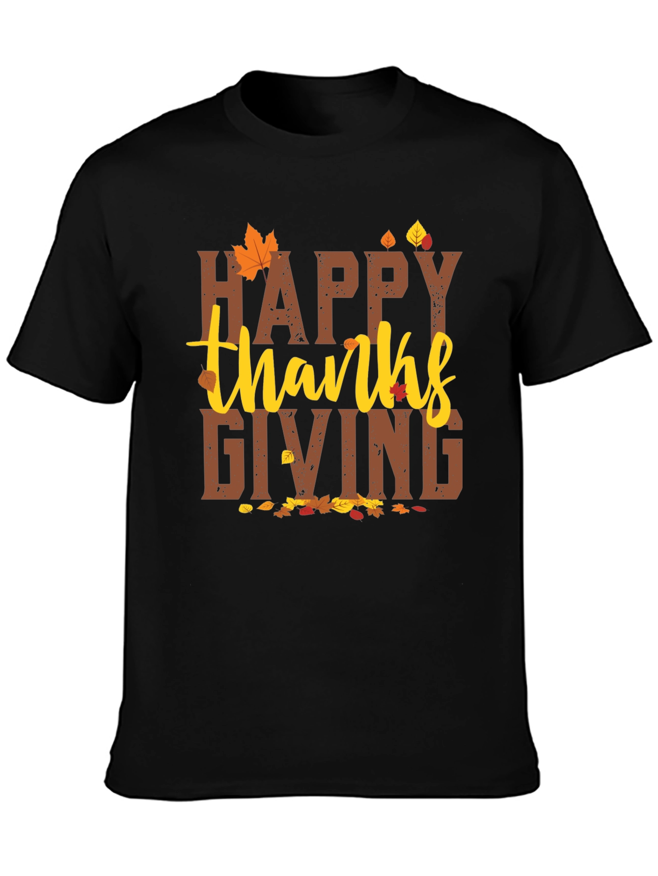 Happy Thanksgiving Graphic Tee - Fall Holiday T-Shirt