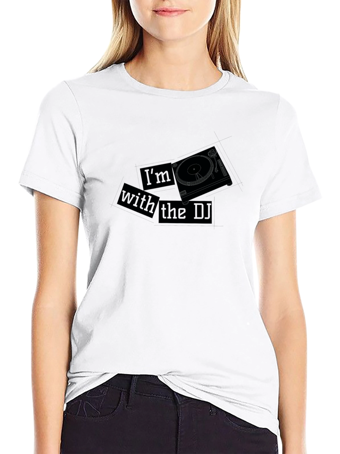 Im with the DJ T-Shirt Black