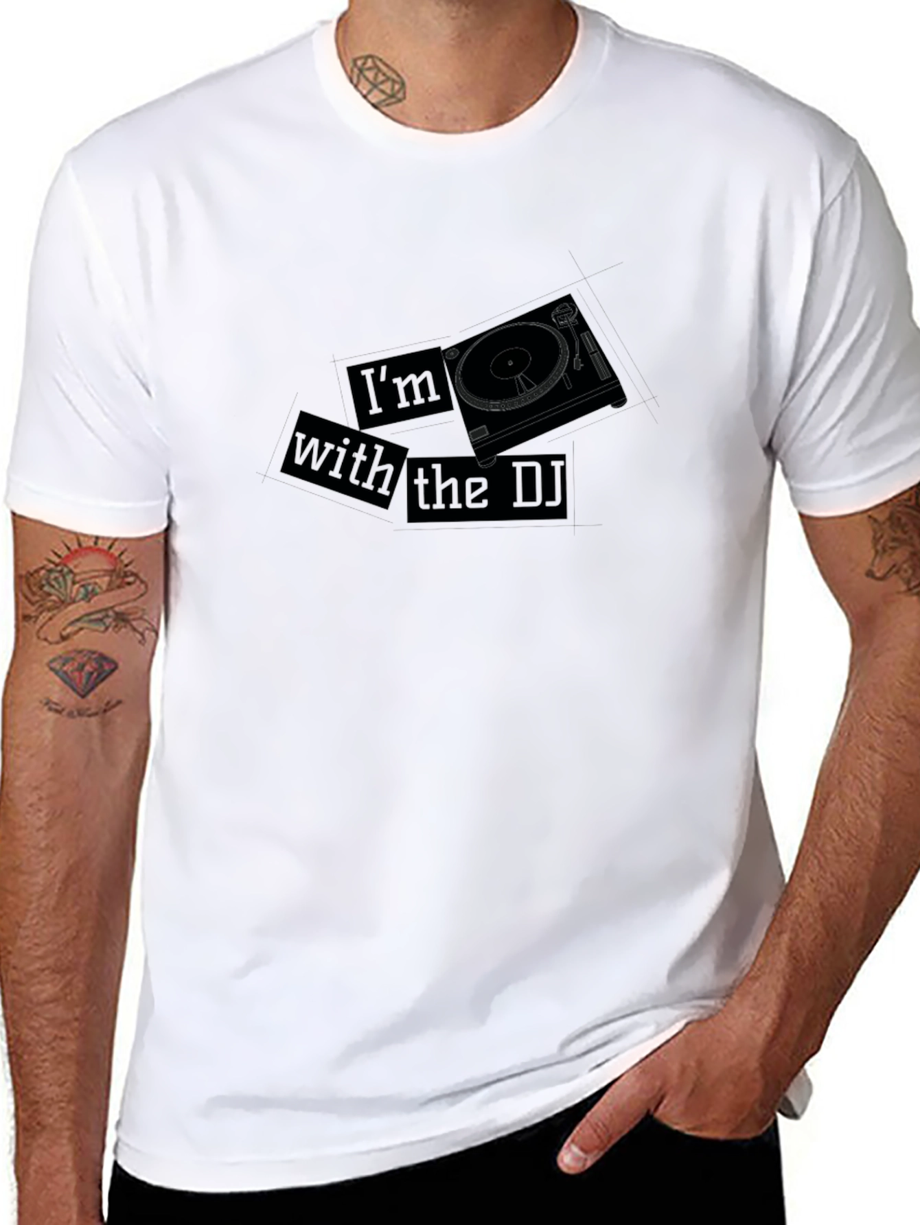 Im with the DJ T-Shirt Black