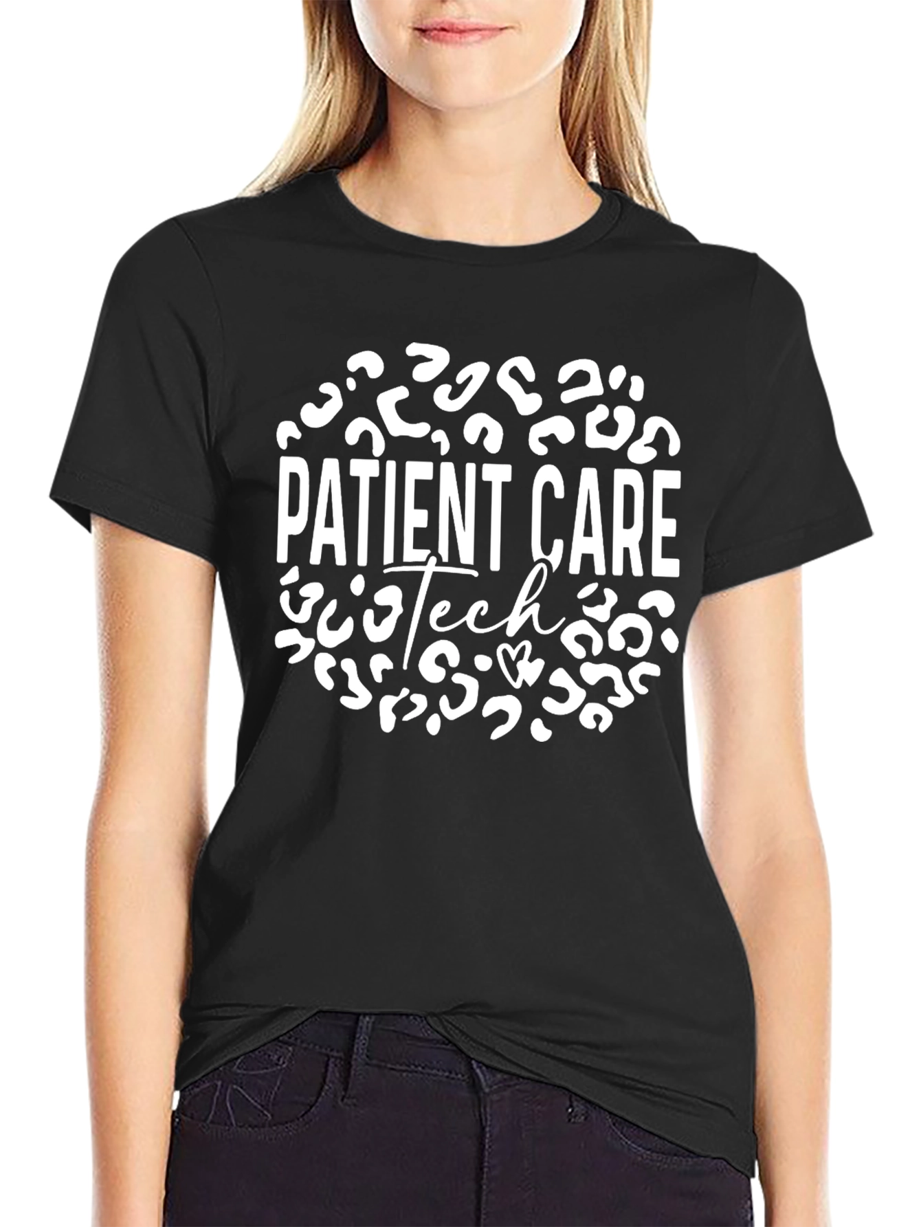 Patient Care Tech Leopard Print T-Shirt