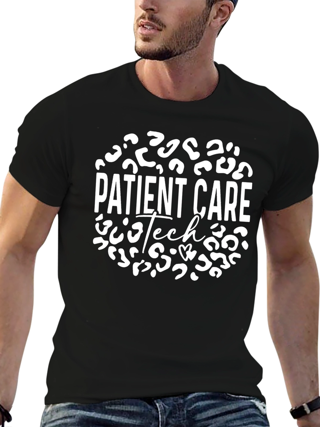 Patient Care Tech Leopard Print T-Shirt
