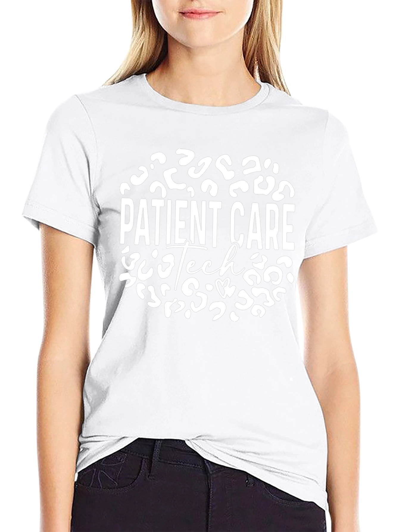 Patient Care Tech Leopard Print T-Shirt