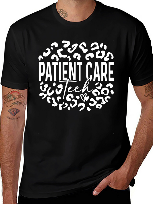 Patient Care Tech Leopard Print T-Shirt