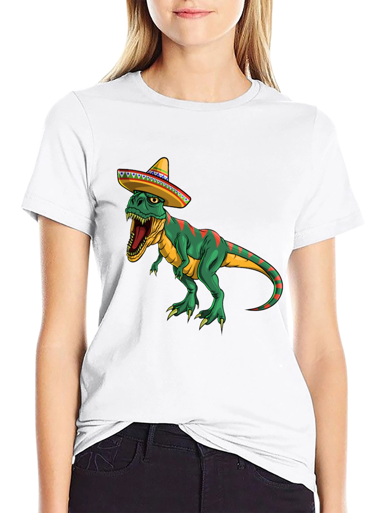 T-Rex Sombrero Graphic Tee