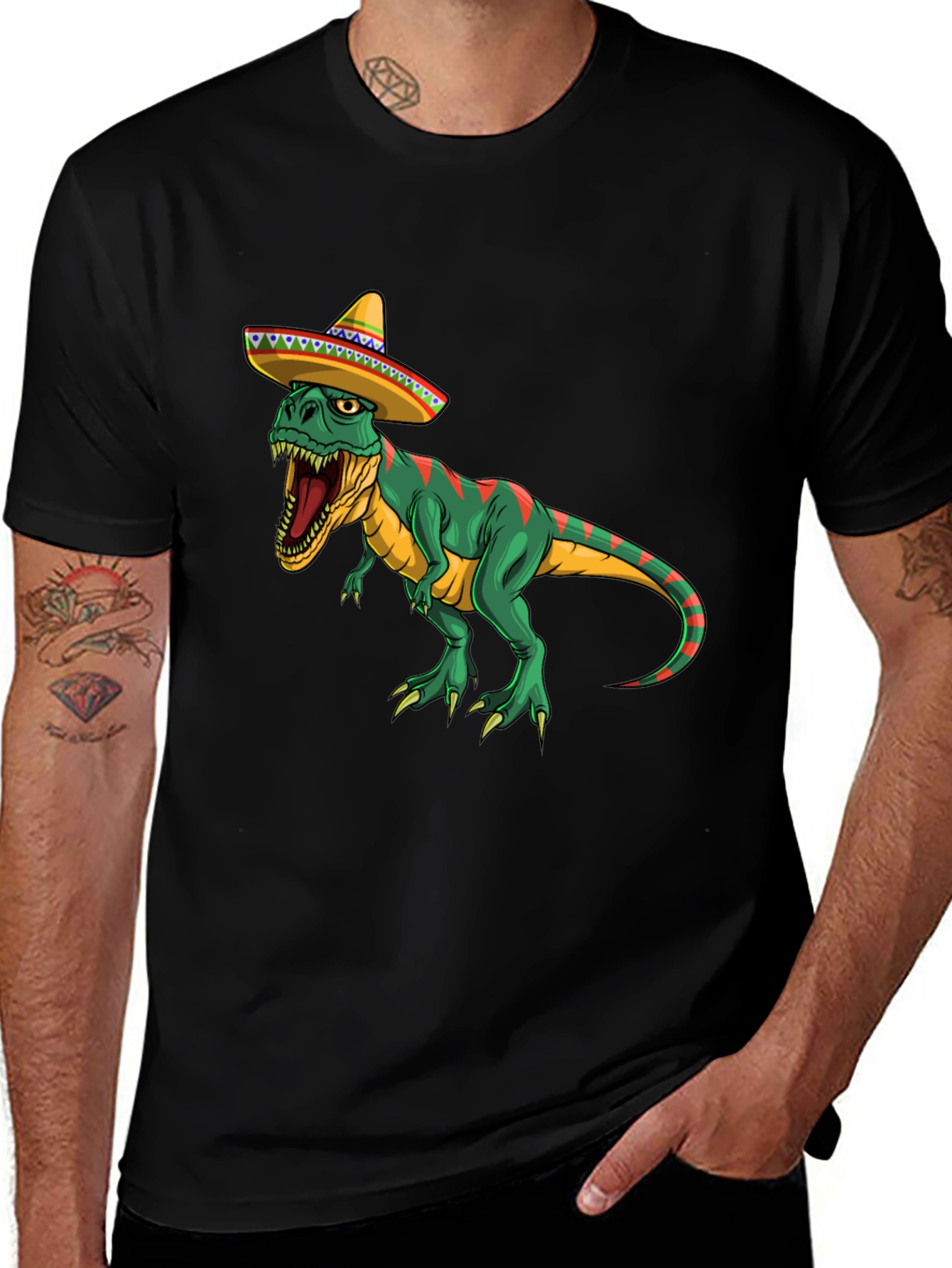 T-Rex Sombrero Graphic Tee