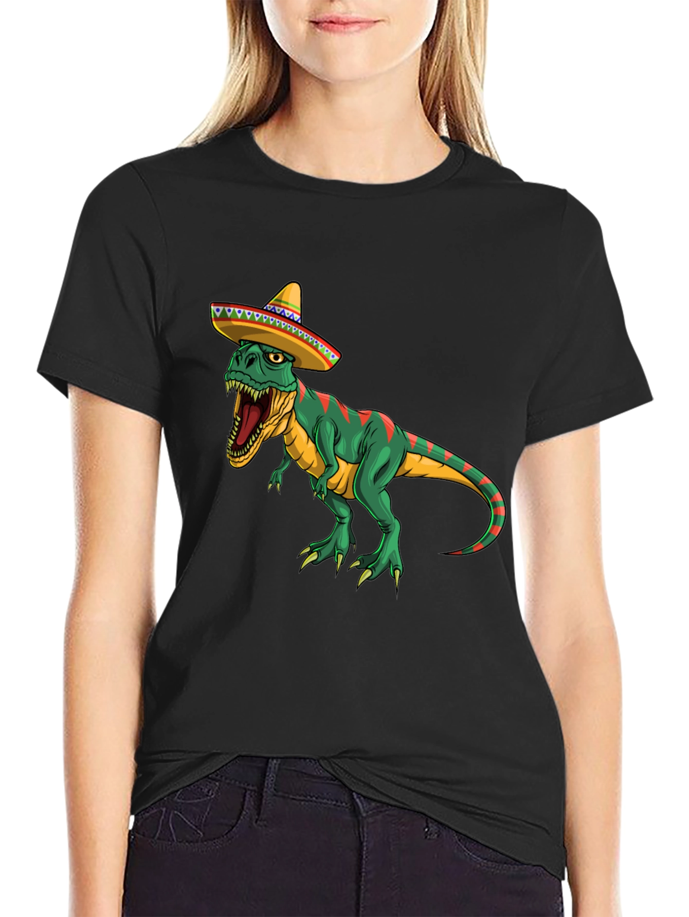 T-Rex Sombrero Graphic Tee