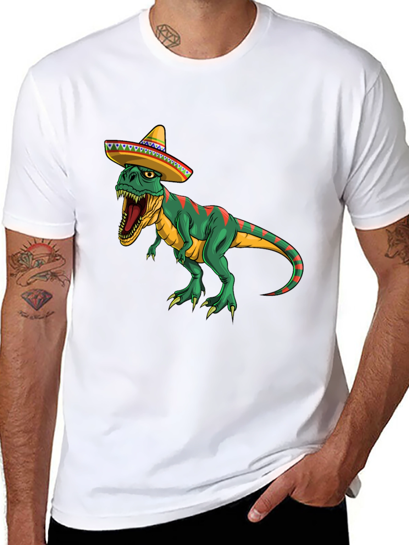 T-Rex Sombrero Graphic Tee