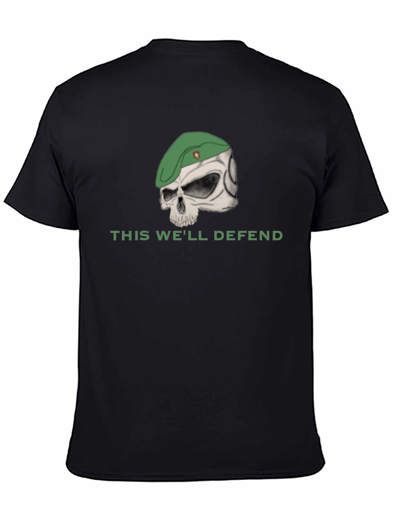 Skull with Beret T-Shirt - This Well Defend