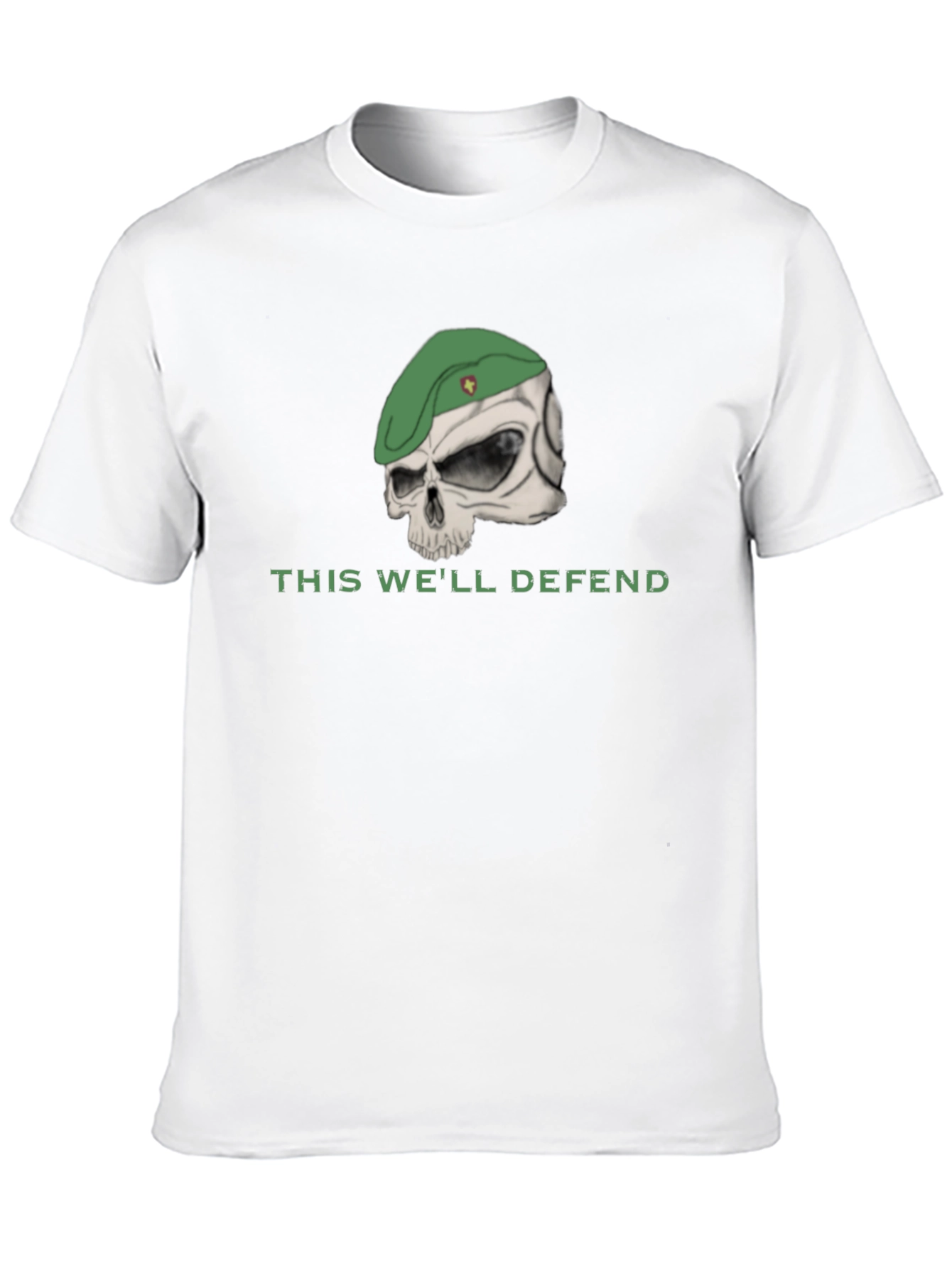 Skull with Beret T-Shirt - This Well Defend