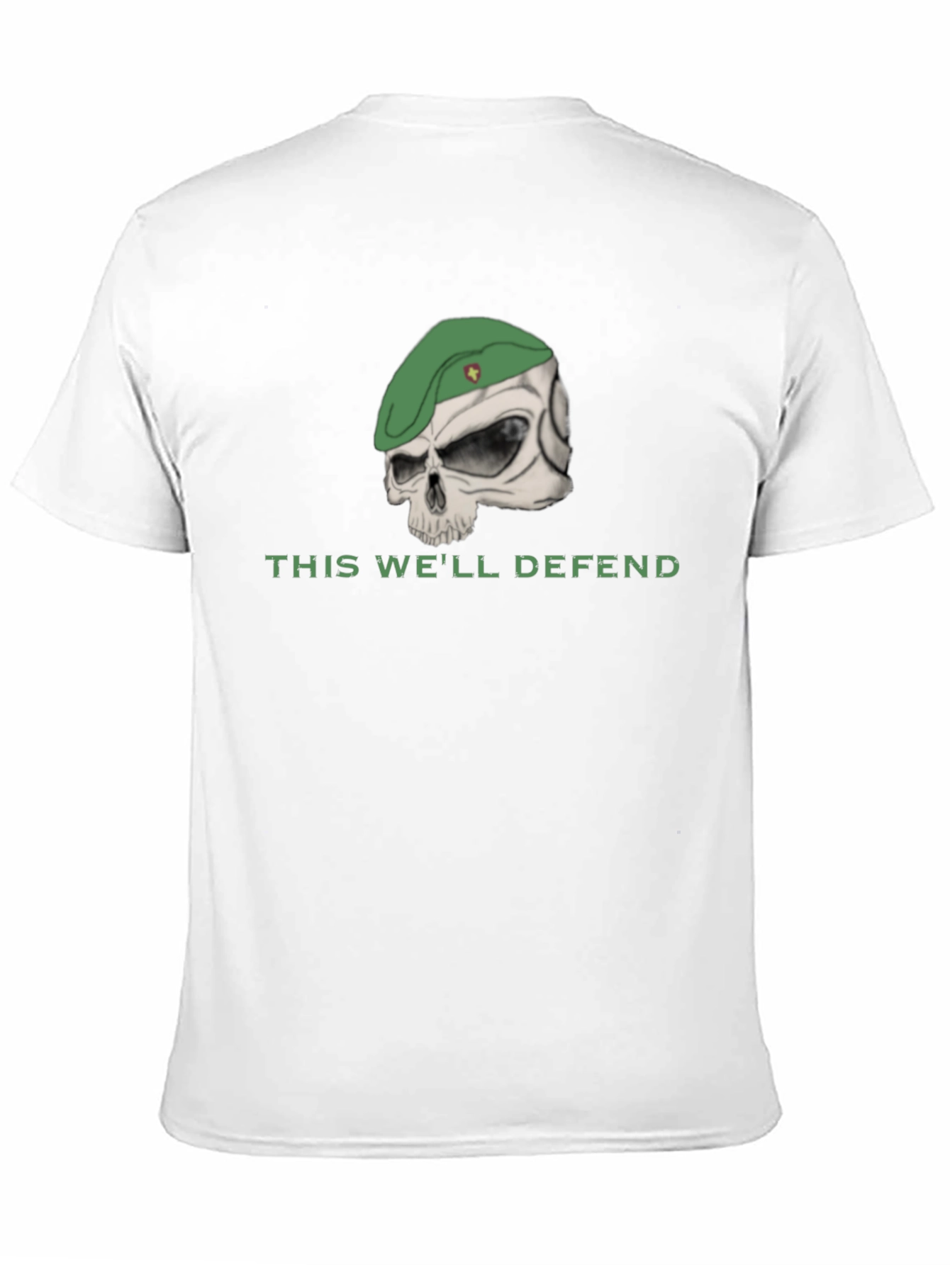 Skull with Beret T-Shirt - This Well Defend
