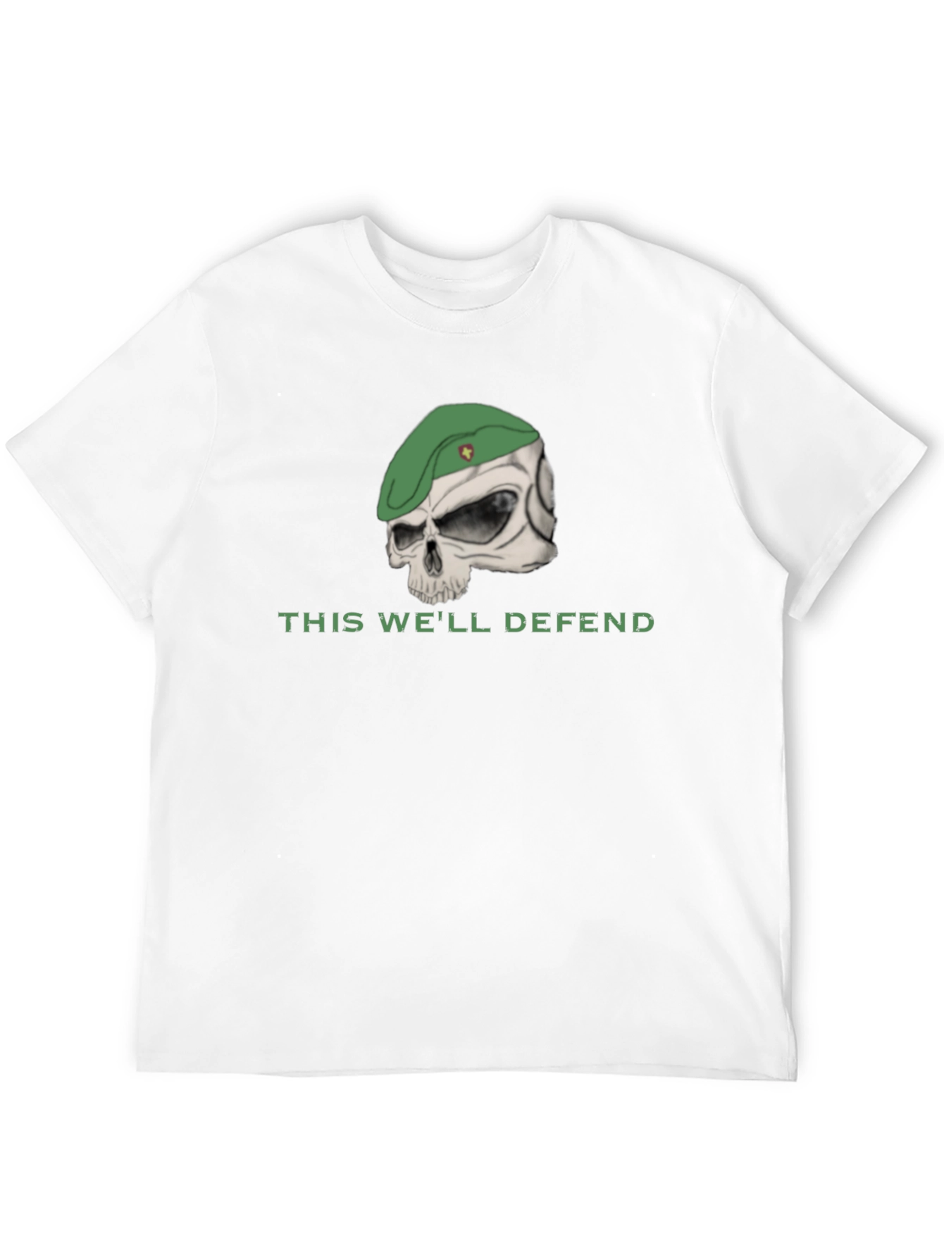 Skull with Beret T-Shirt - This Well Defend