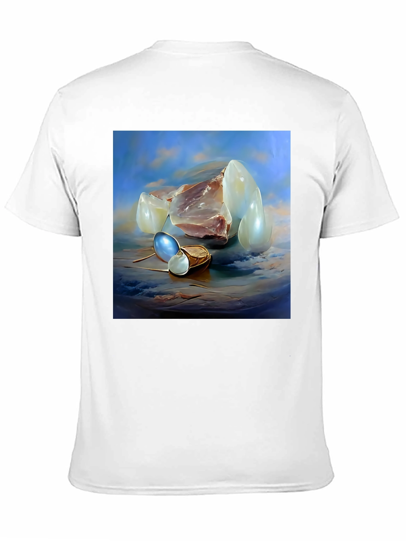 Surrealist Pearl Still Life Black T-Shirt
