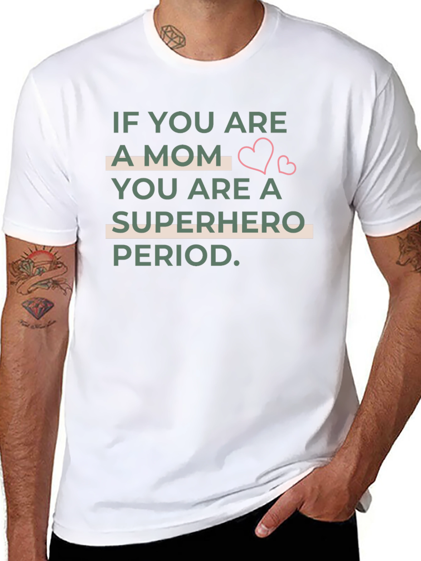 Mom Superhero Black Graphic Tee