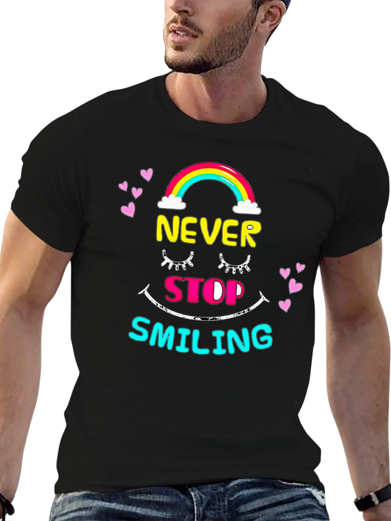 Never Stop Smiling Graphic Tee