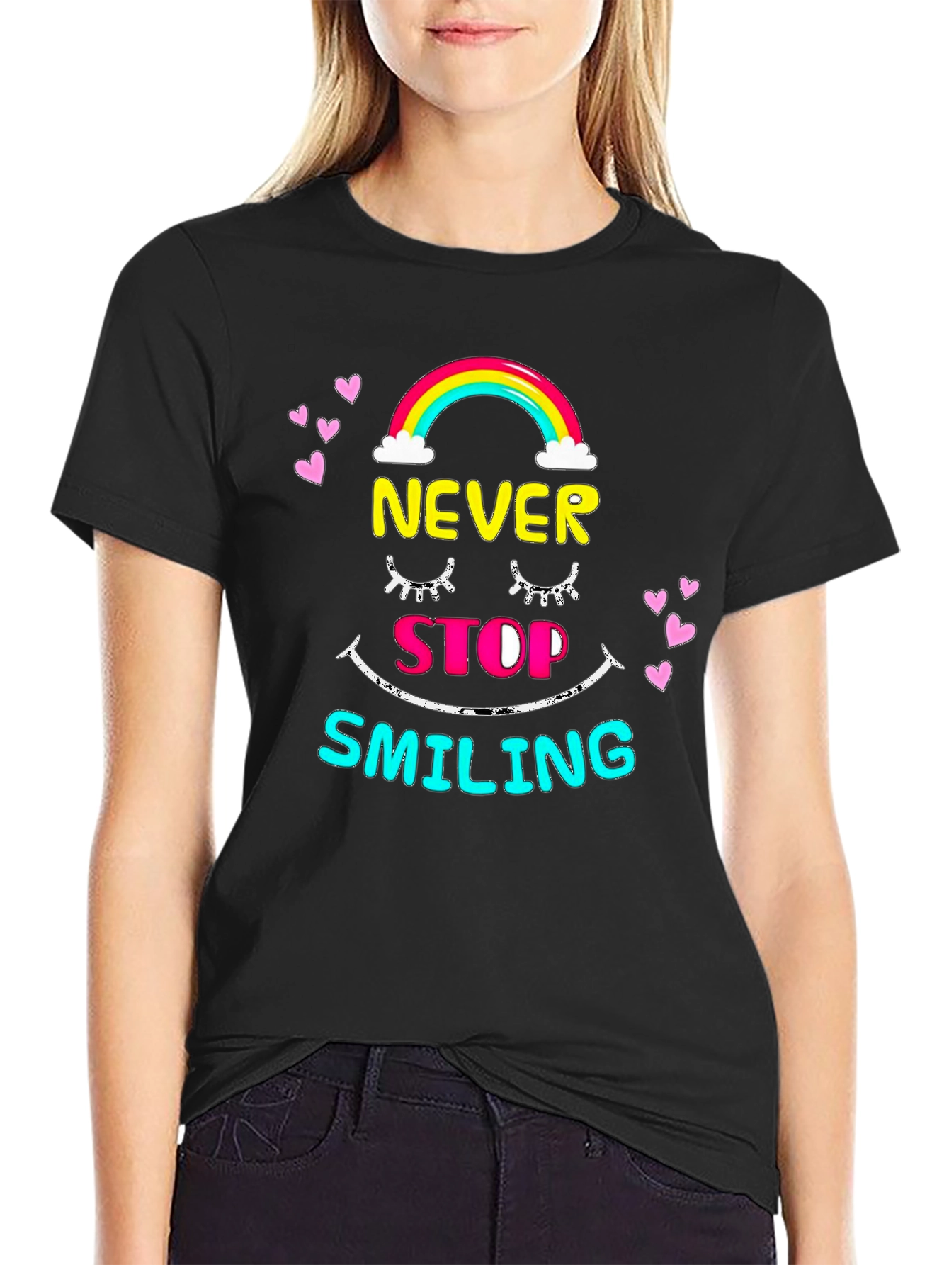 Never Stop Smiling Graphic Tee
