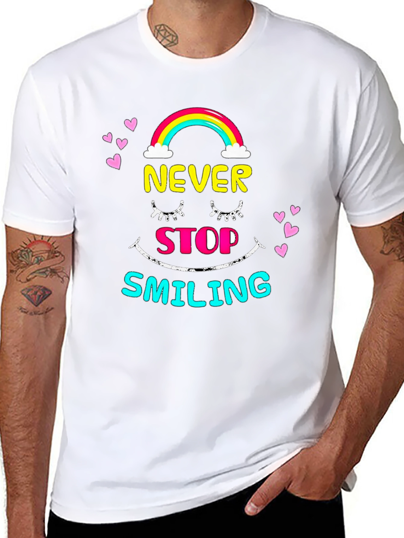 Never Stop Smiling Graphic Tee