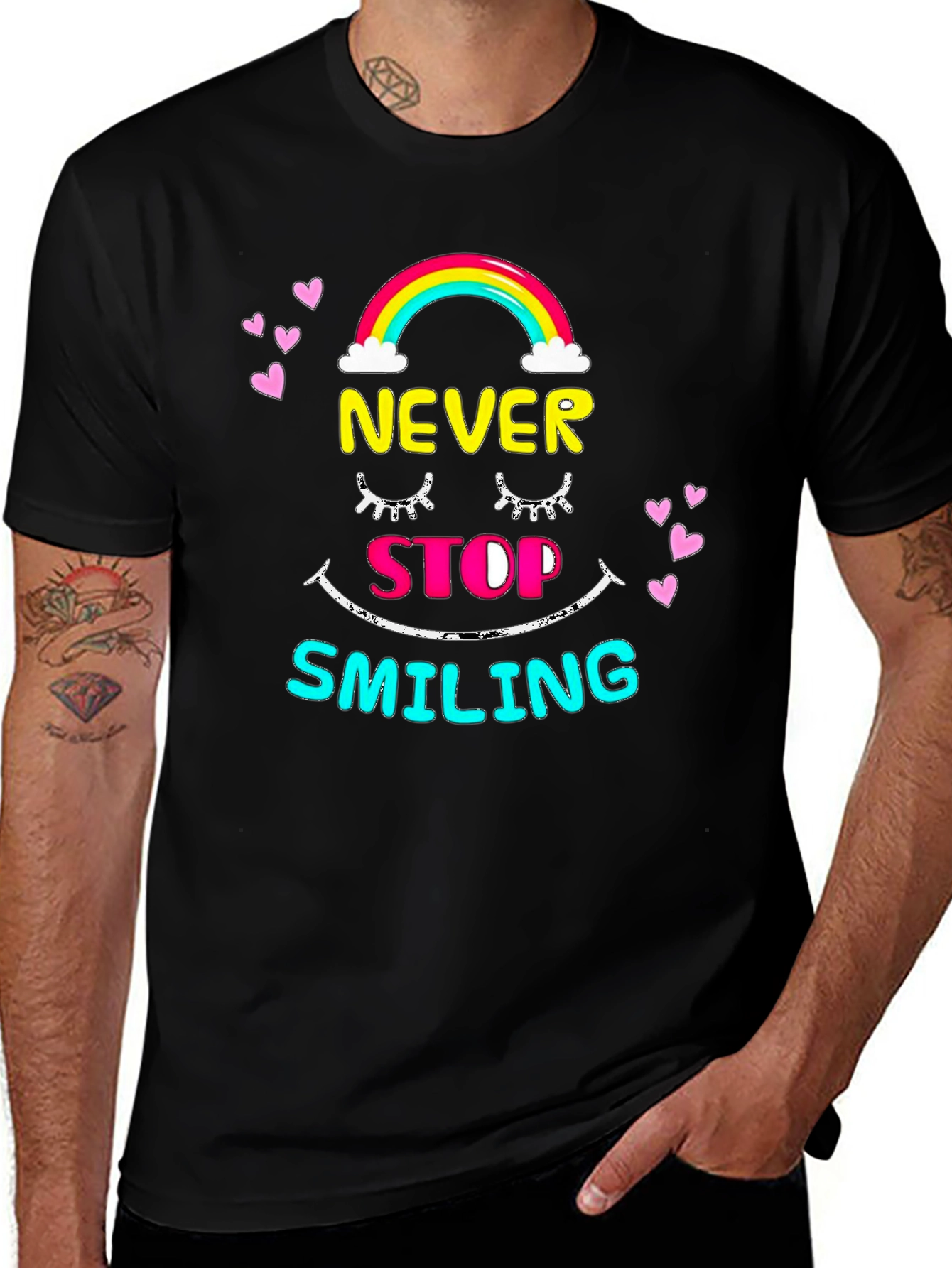 Never Stop Smiling Graphic Tee