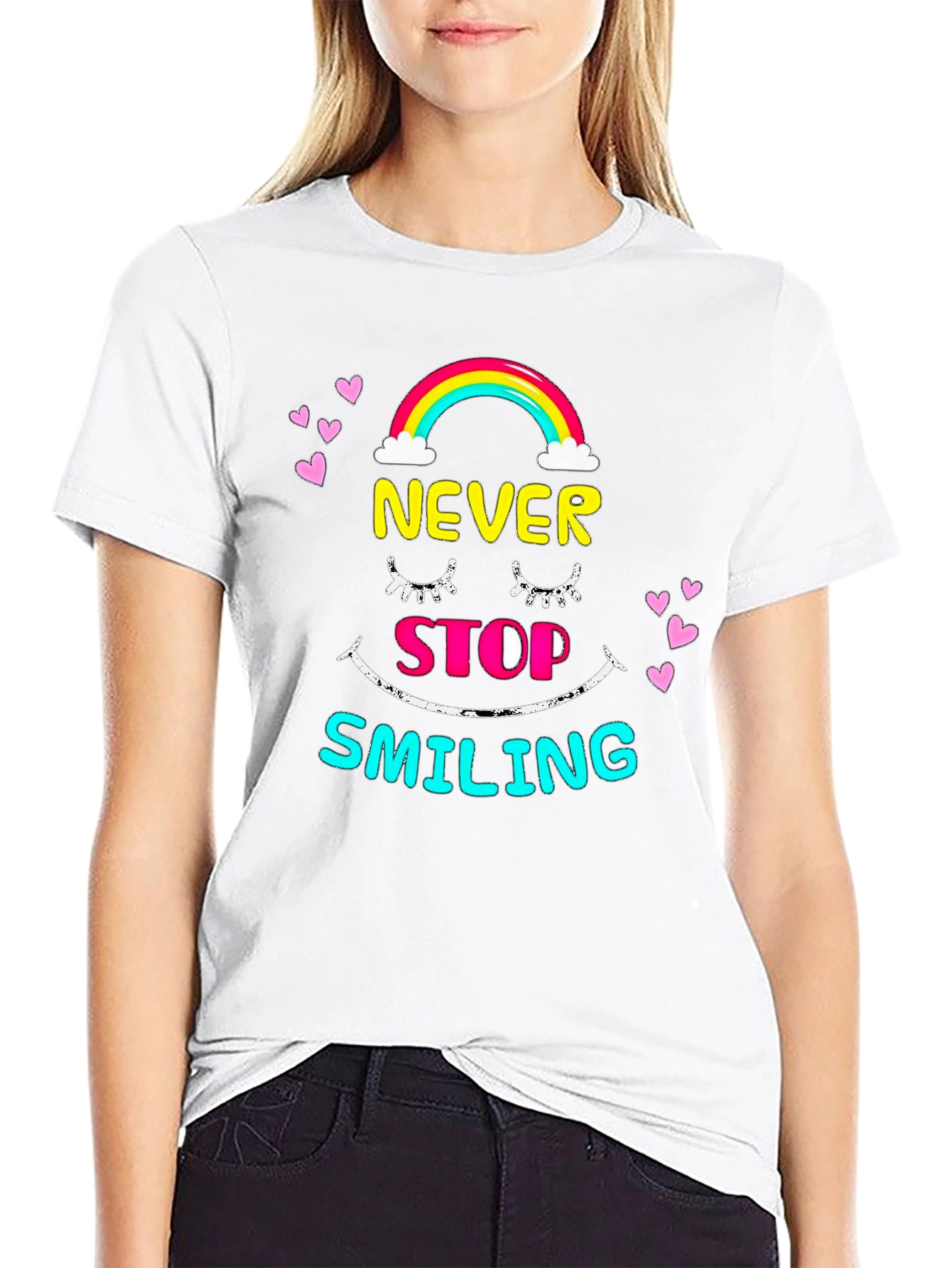 Never Stop Smiling Graphic Tee