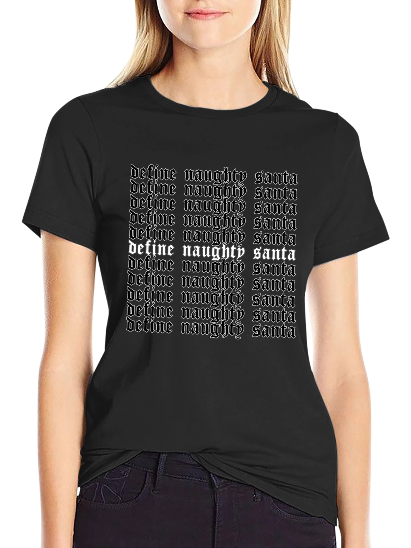 Define Naughty Santa Graphic Tee