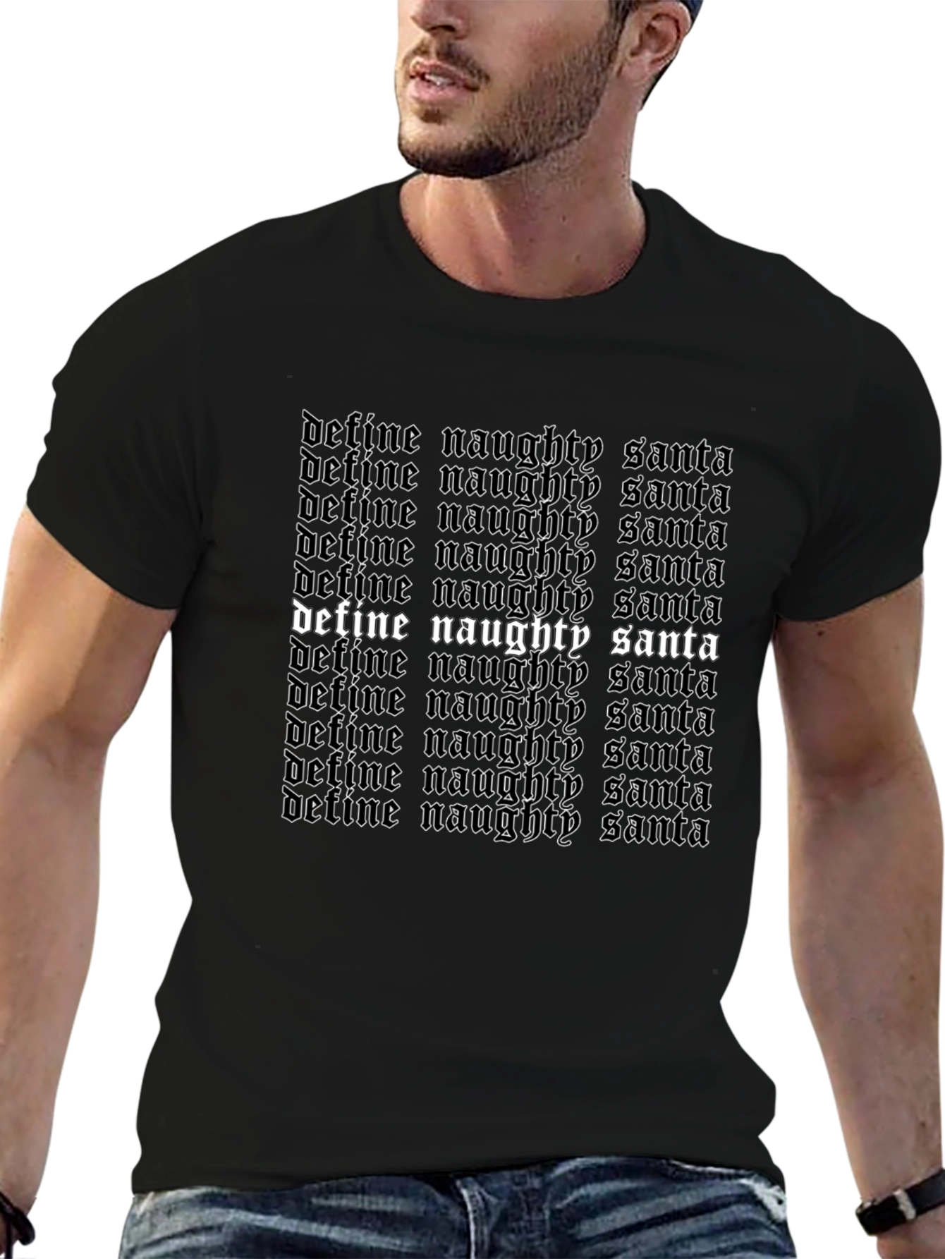 Define Naughty Santa Graphic Tee