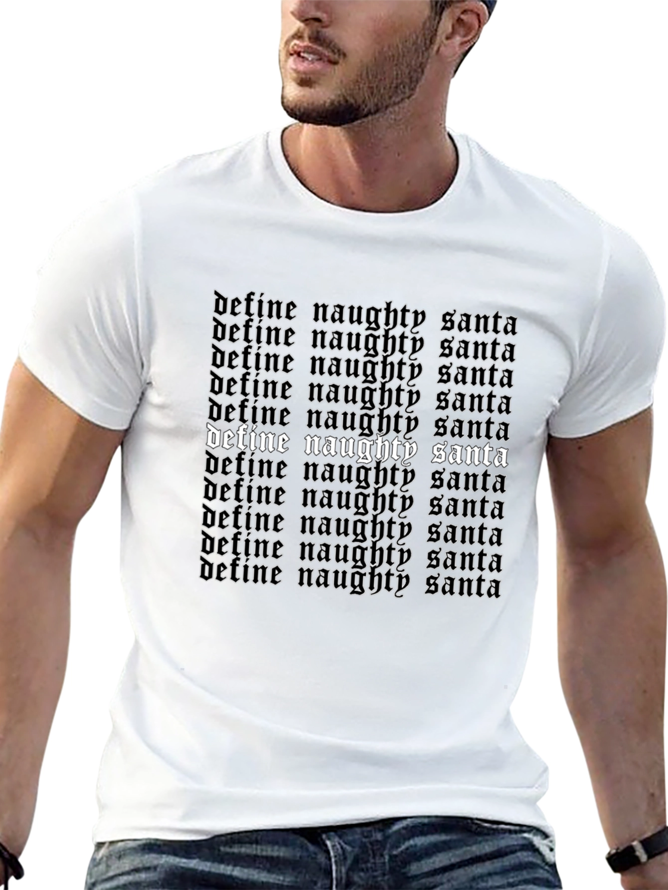 Define Naughty Santa Graphic Tee