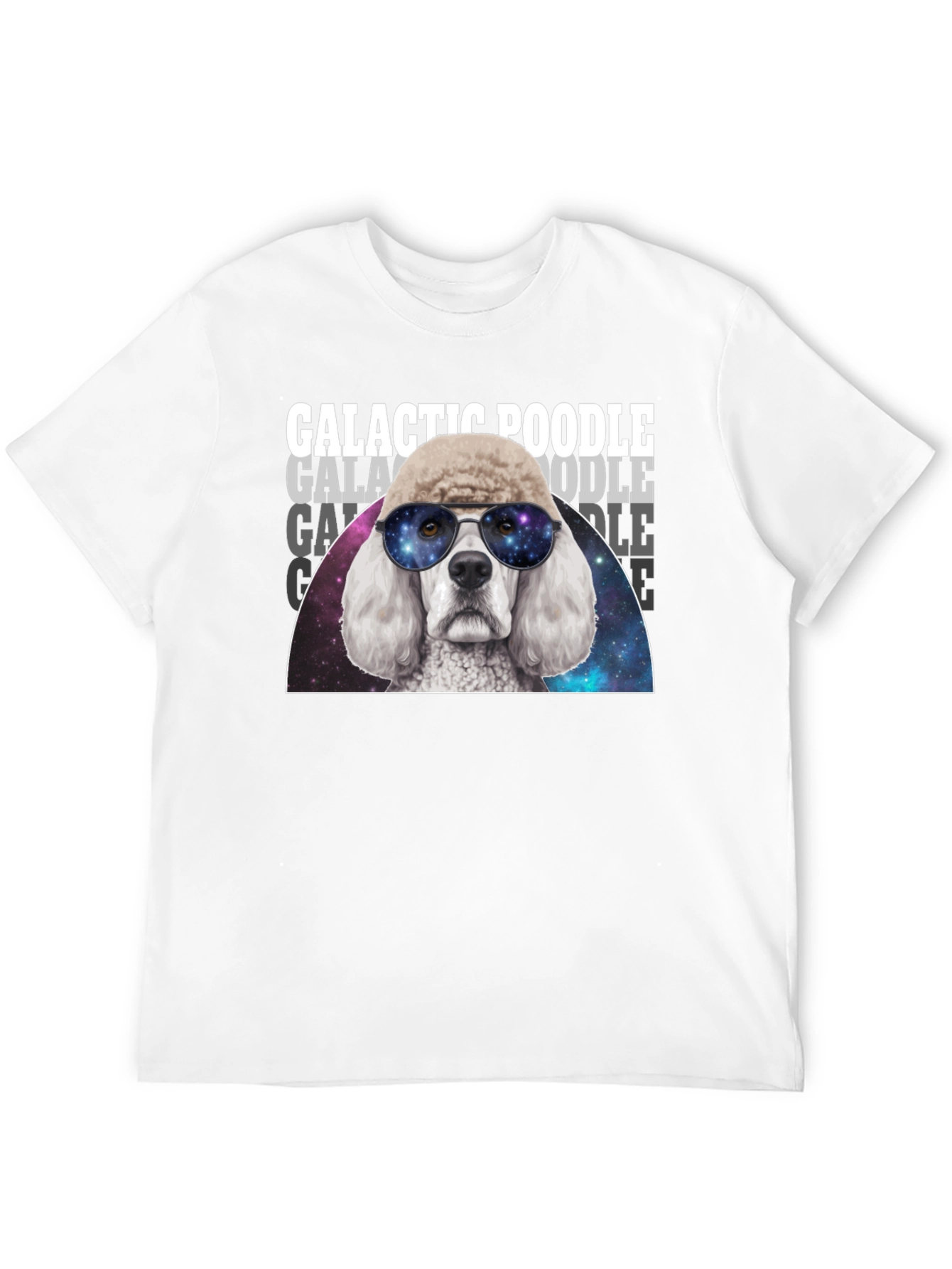 Galactic Poodle T-Shirt - Cosmic Dog Tee