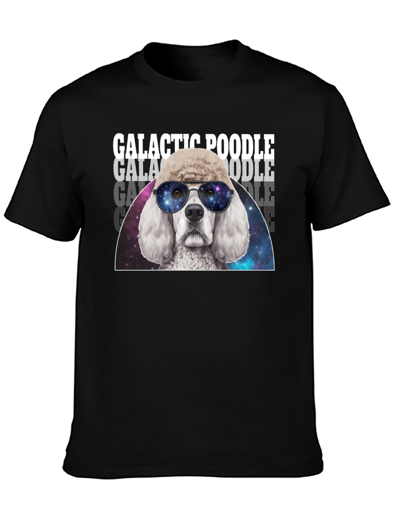 Galactic Poodle T-Shirt - Cosmic Dog Tee