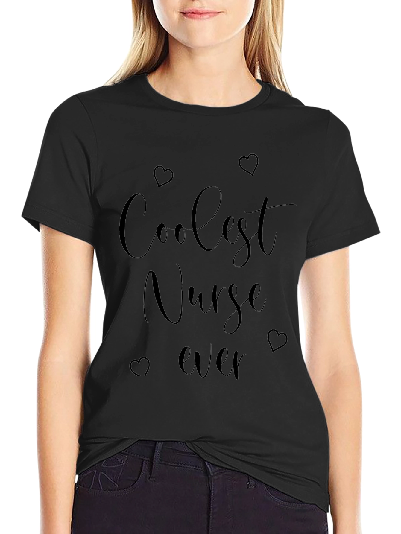 Coolest Nurse Ever - Black T-Shirt