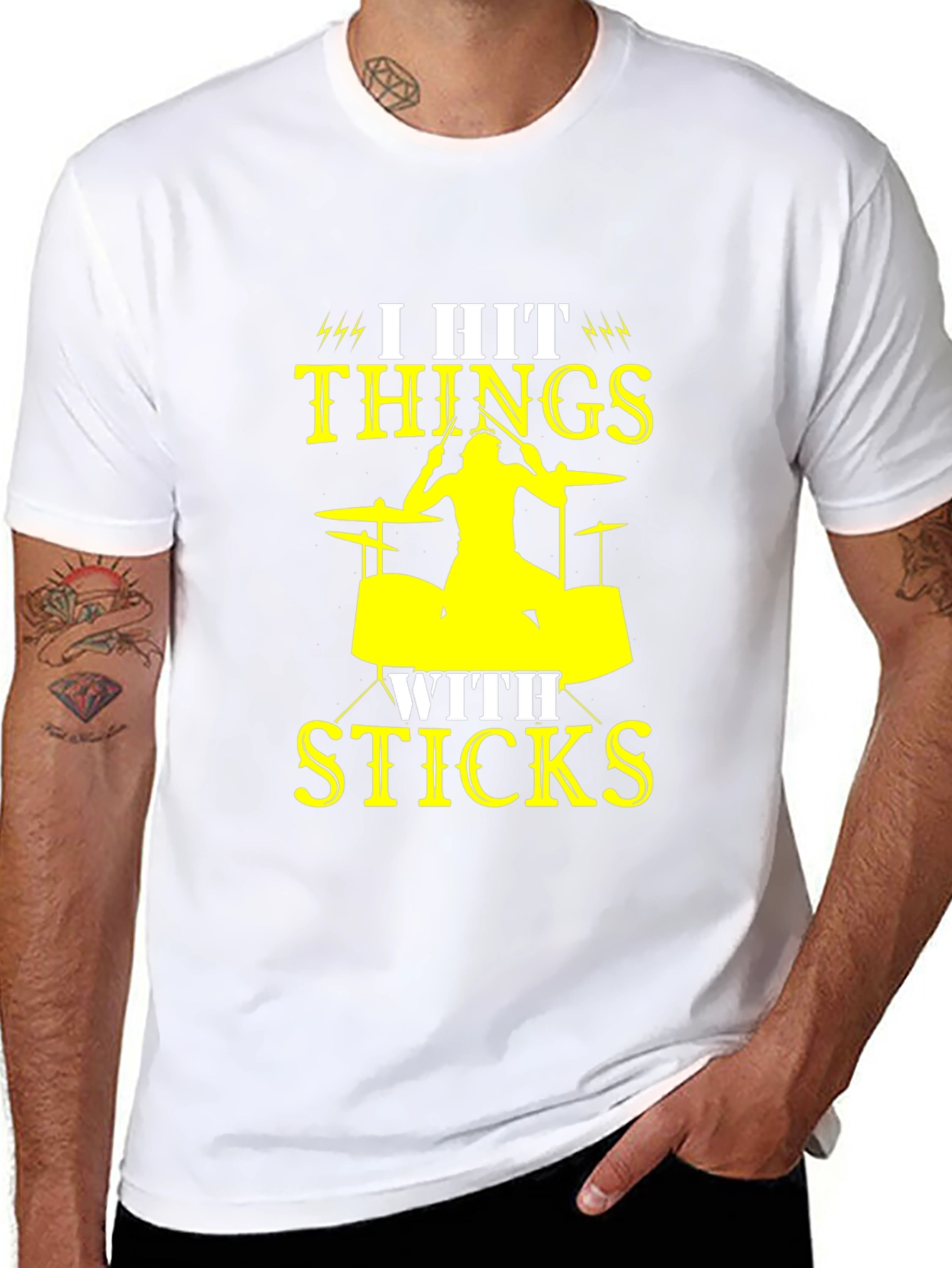 I Hit Things With Sticks Drummer T-Shirt