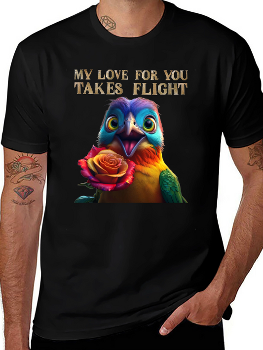 Love Takes Flight Bird Graphic Tee
