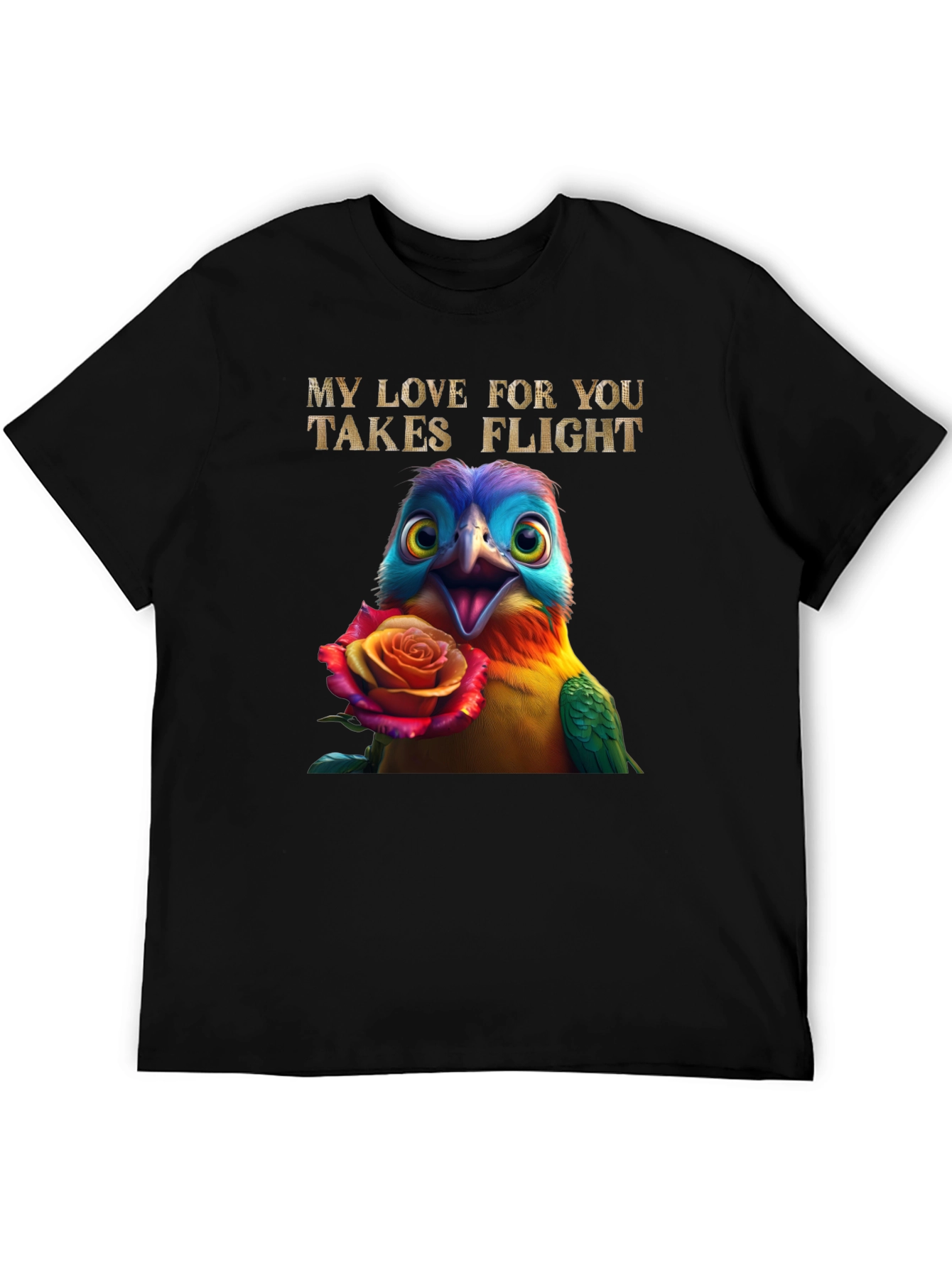 Love Takes Flight Bird Graphic Tee