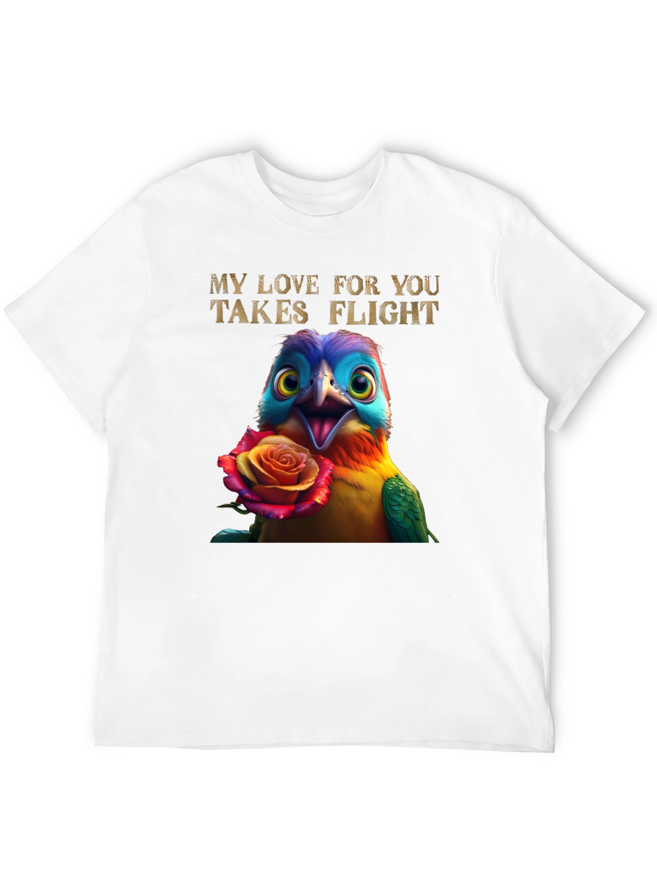 Love Takes Flight Bird Graphic Tee