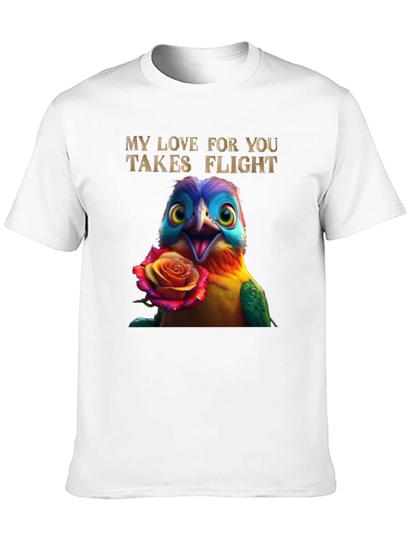 Love Takes Flight Bird Graphic Tee