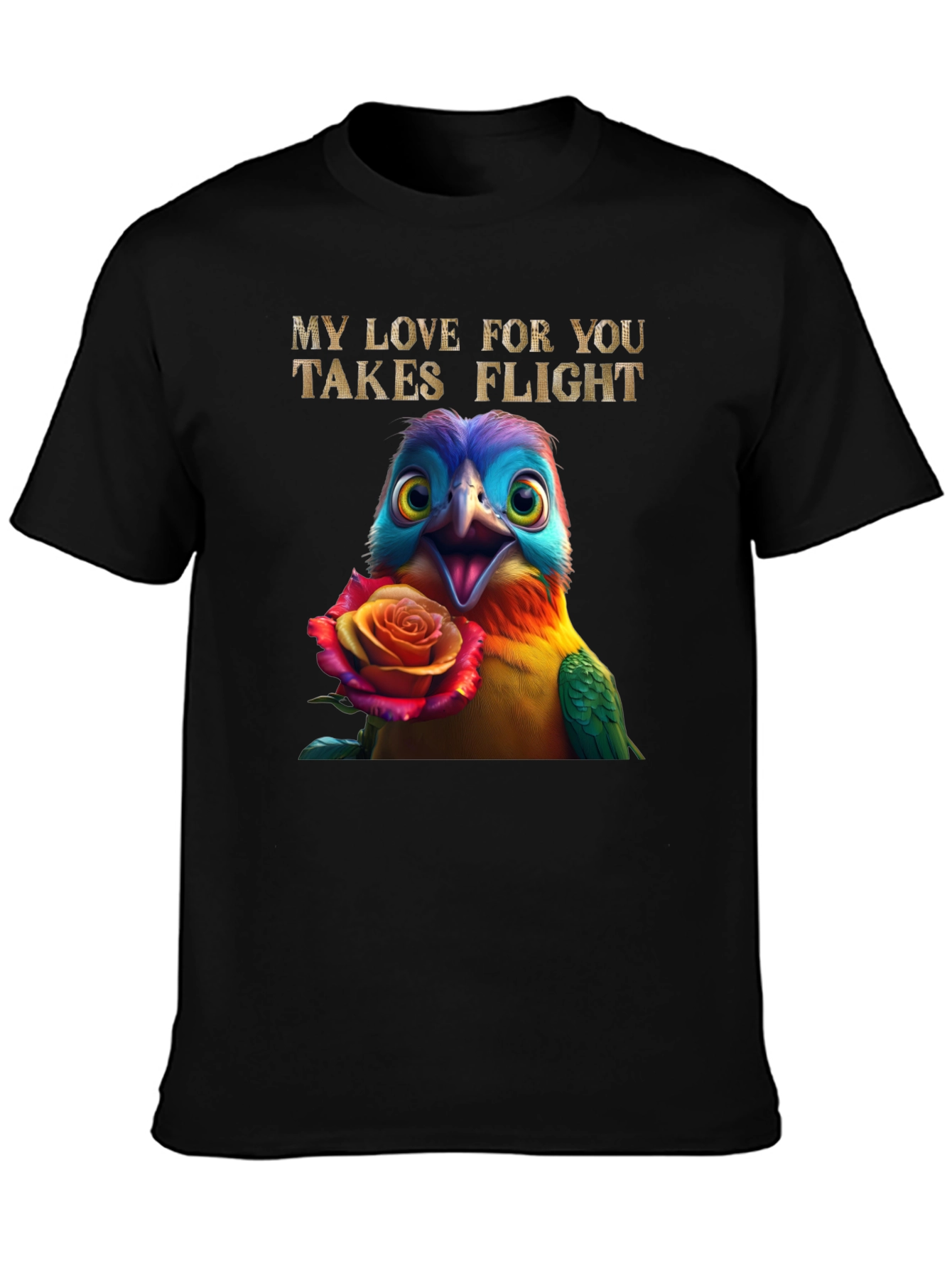 Love Takes Flight Bird Graphic Tee