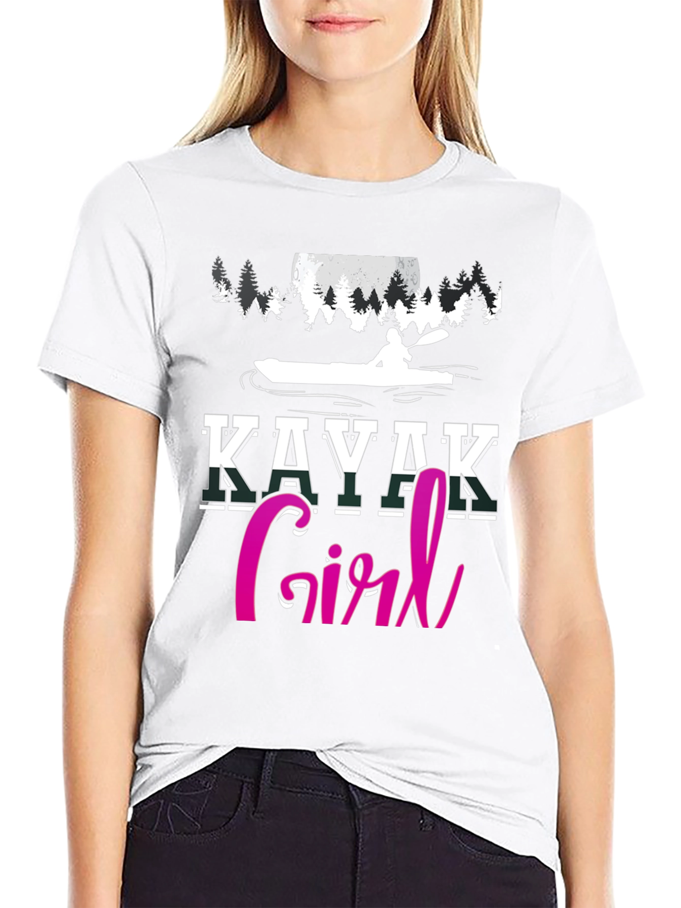 Kayak Girl T-Shirt - Outdoor Adventure Tee