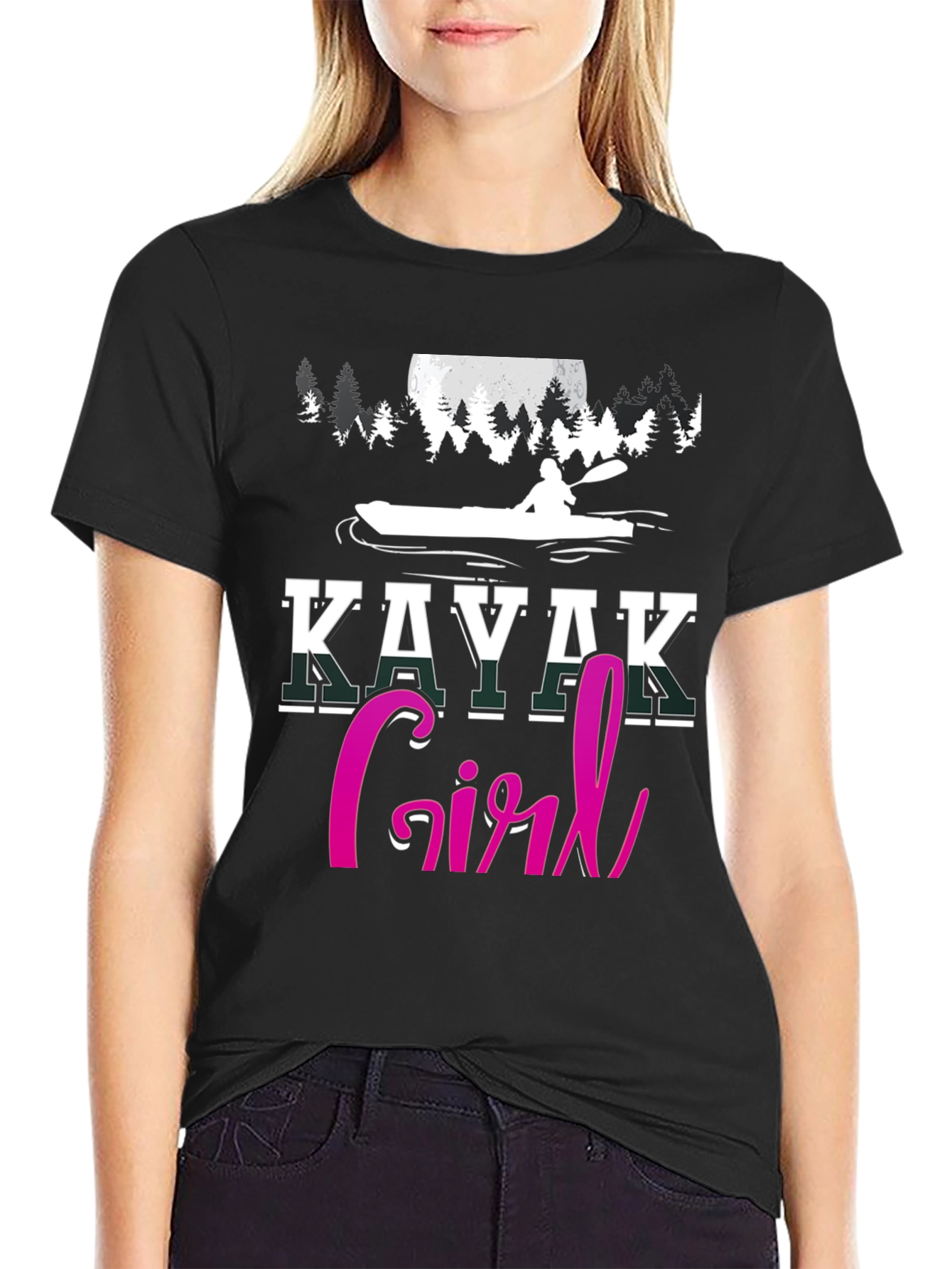 Kayak Girl T-Shirt - Outdoor Adventure Tee