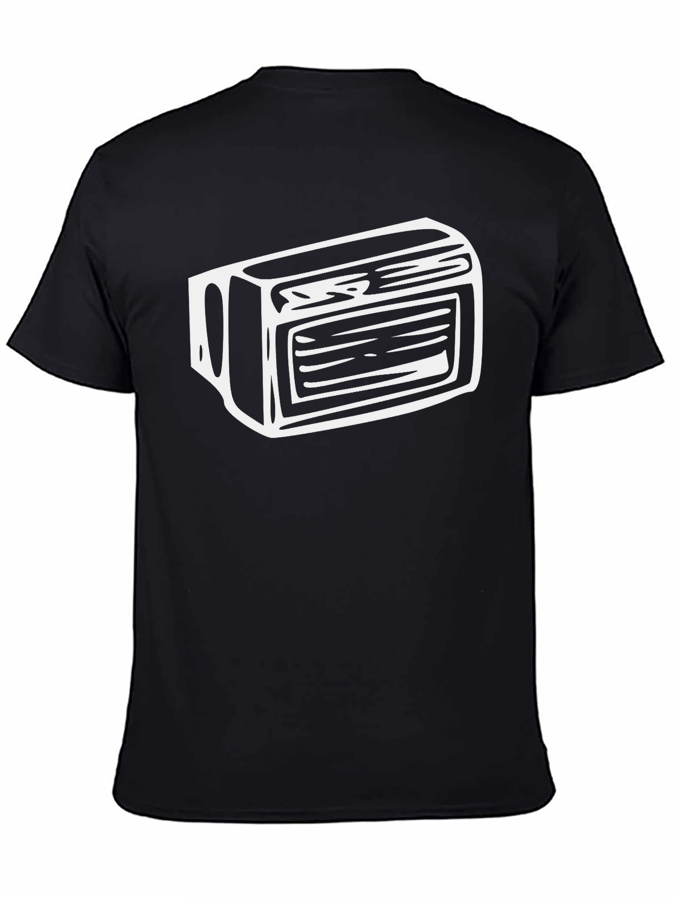 Retro Cassette Tape Graphic Tee - Black