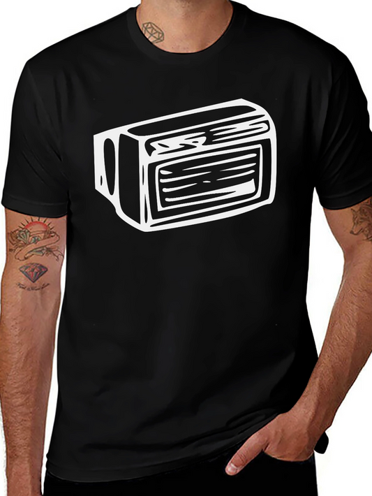 Retro Cassette Tape Graphic Tee - Black