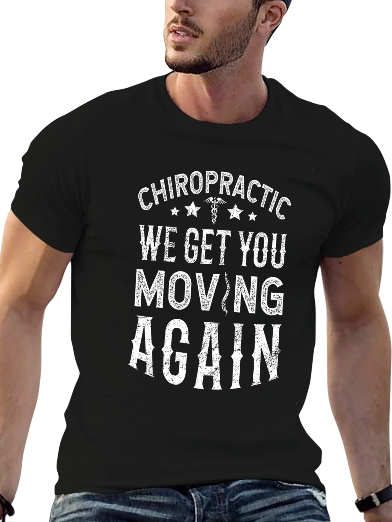 Chiropractic We Get You Moving Again T-Shirt