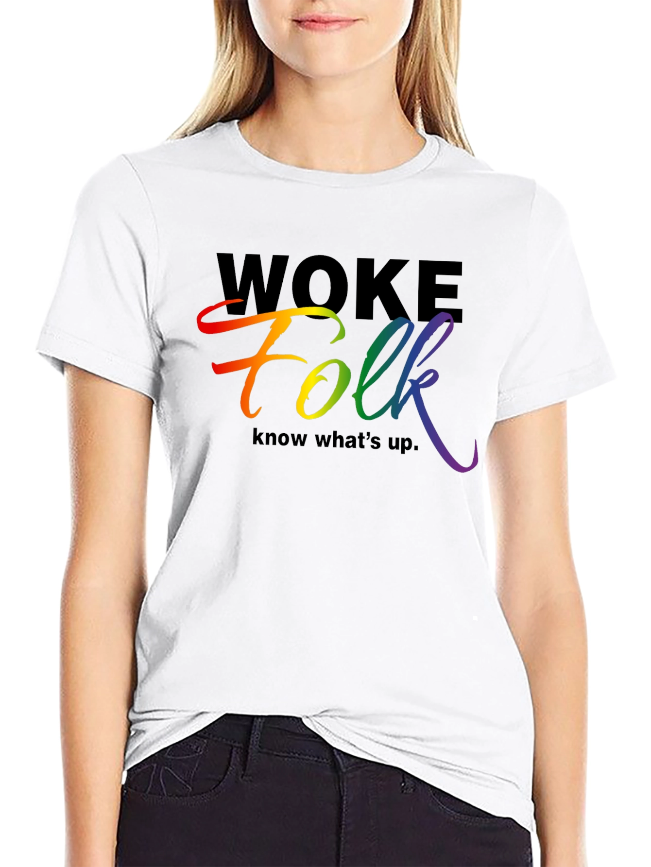 Woke Folk Rainbow Graphic Tee - Know Whats Up