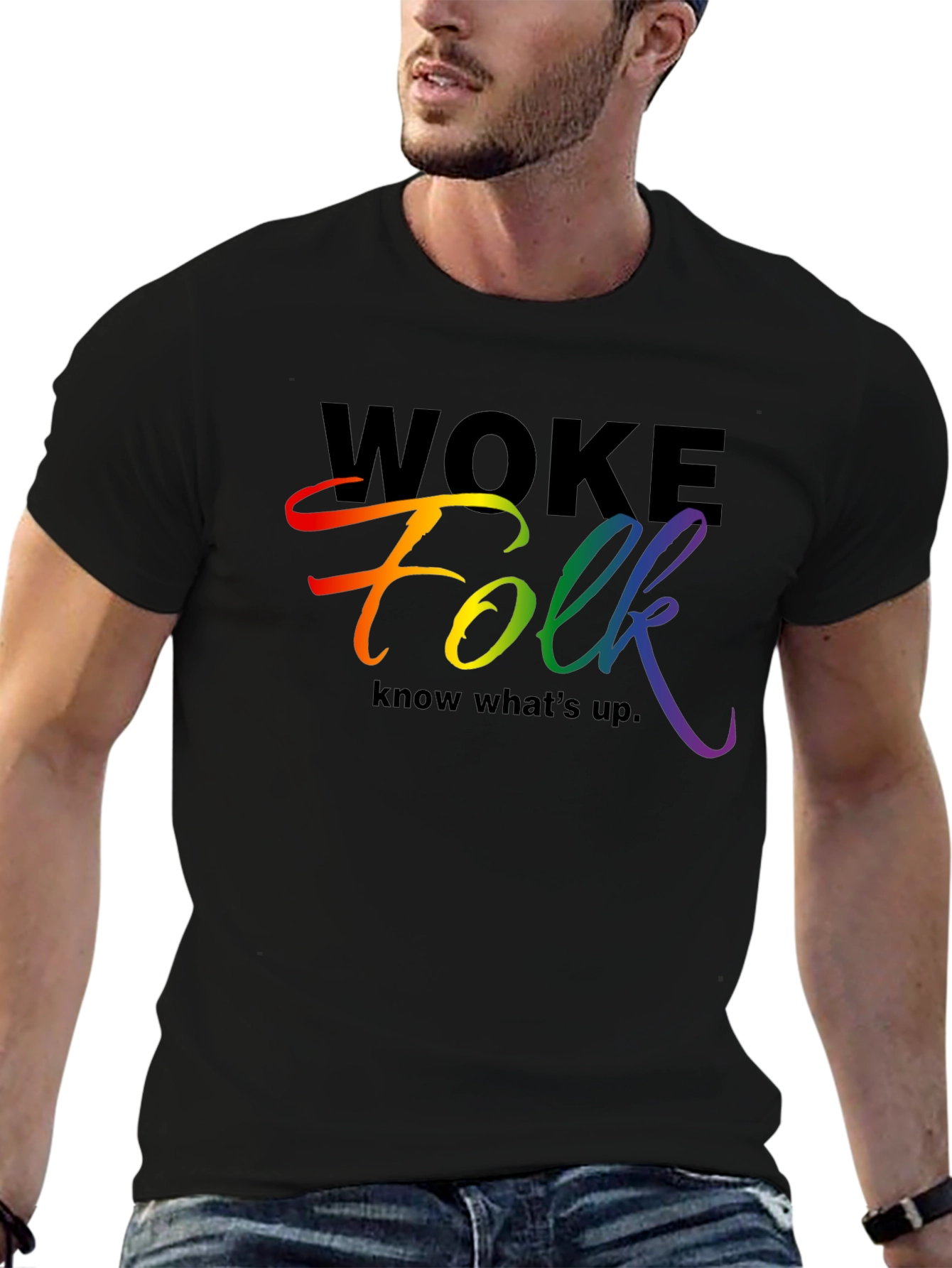 Woke Folk Rainbow Graphic Tee - Know Whats Up