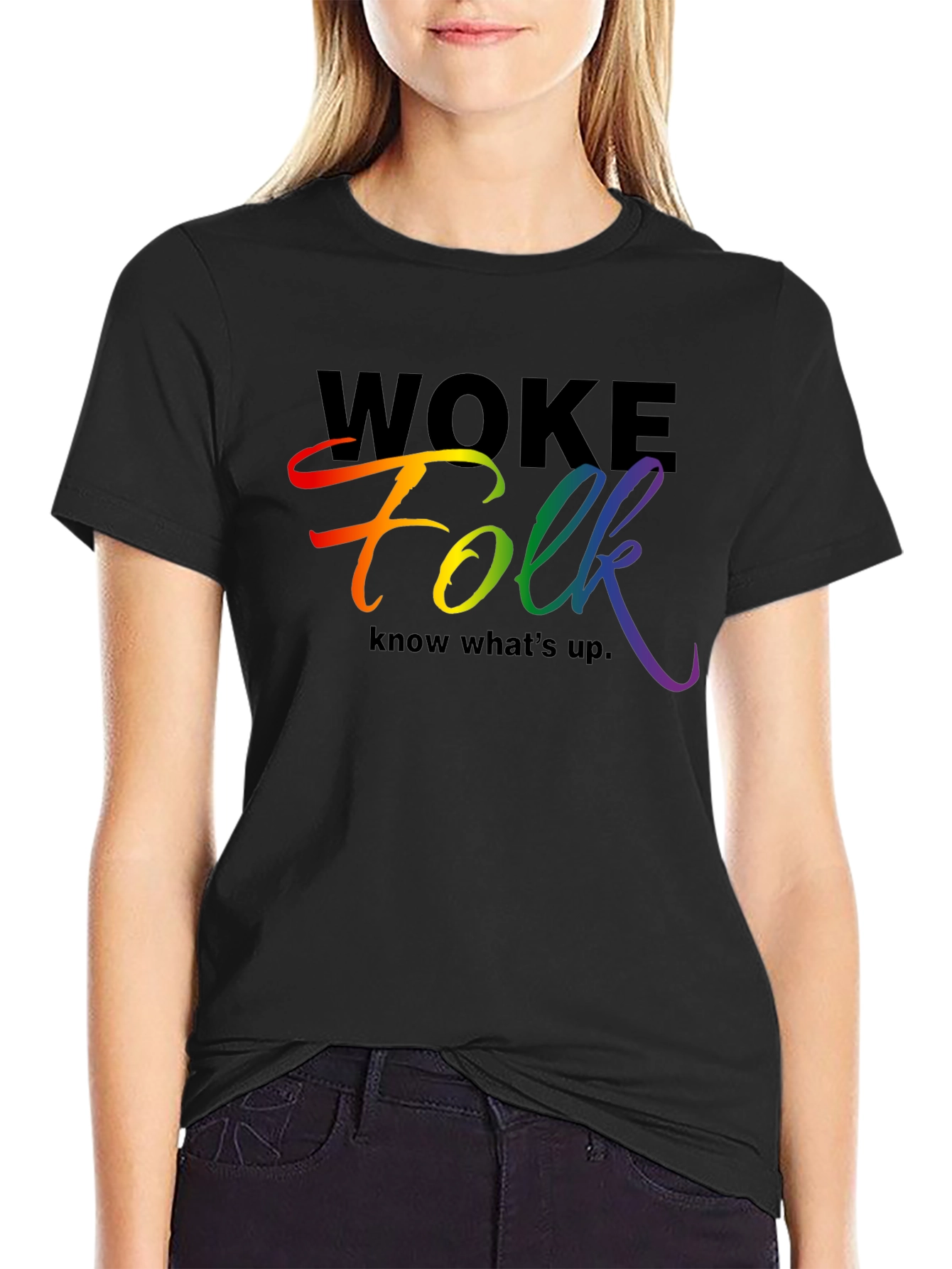 Woke Folk Rainbow Graphic Tee - Know Whats Up