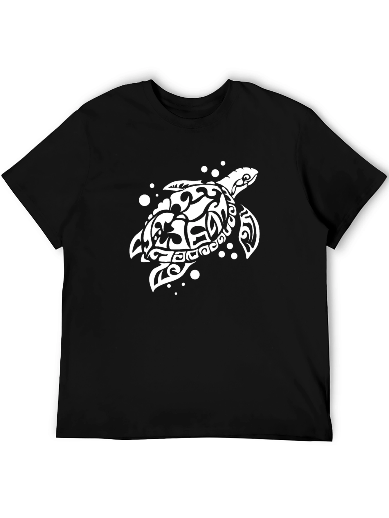 Tribal Sea Turtle Graphic Tee - Black