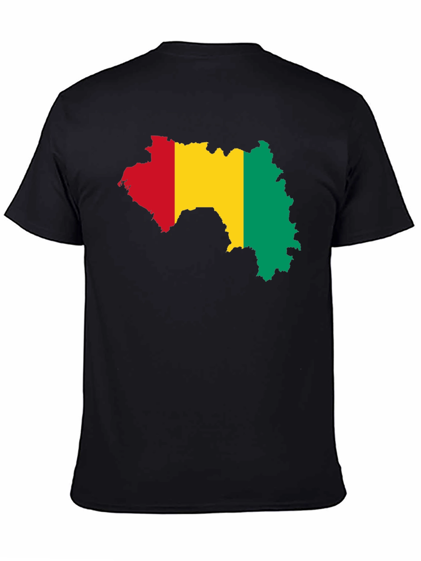 Guinea Map T-Shirt - Black Cotton Tee