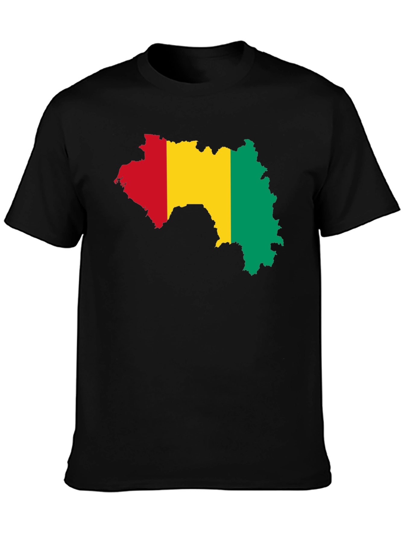 Guinea Map T-Shirt - Black Cotton Tee