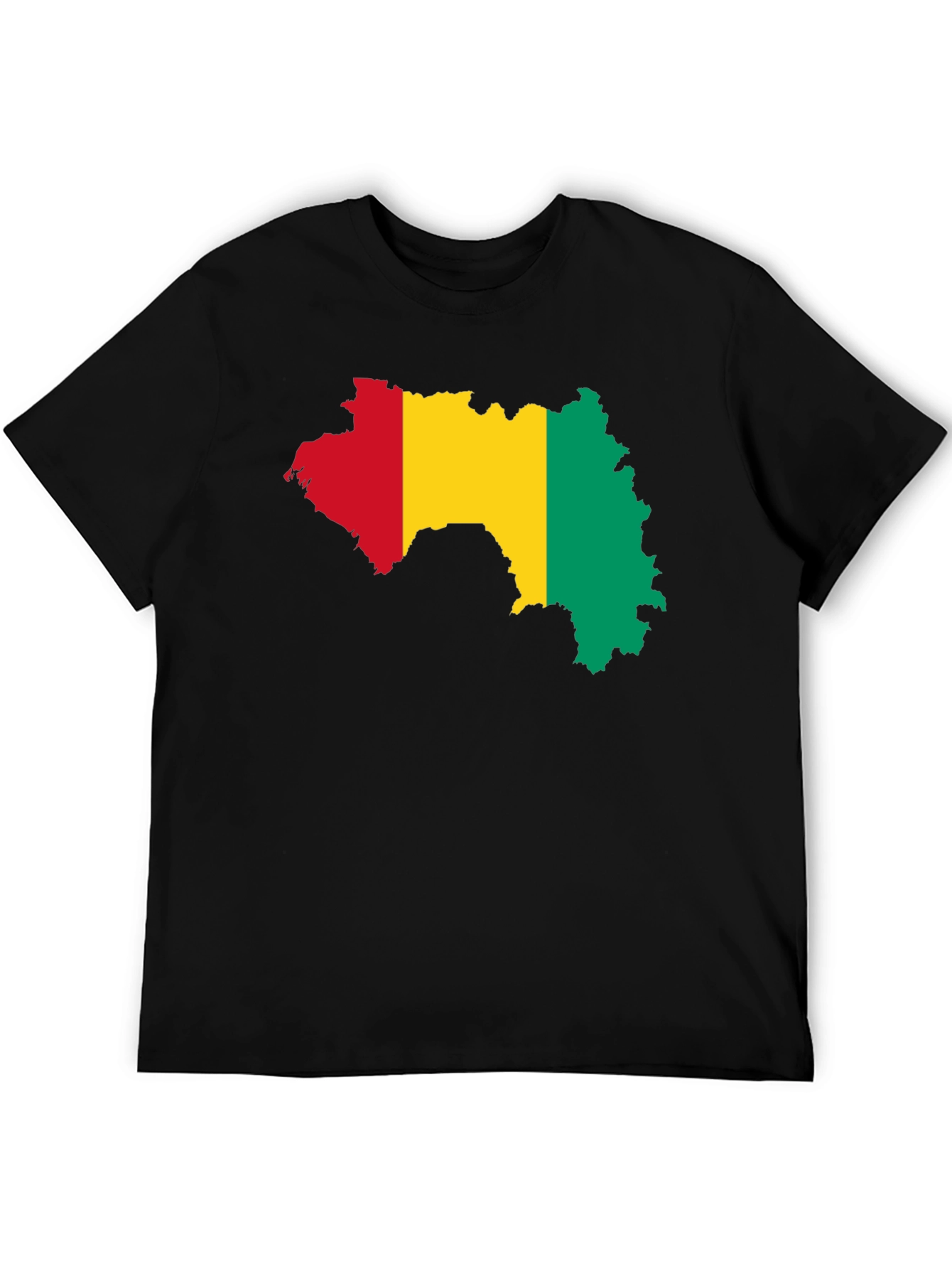Guinea Map T-Shirt - Black Cotton Tee