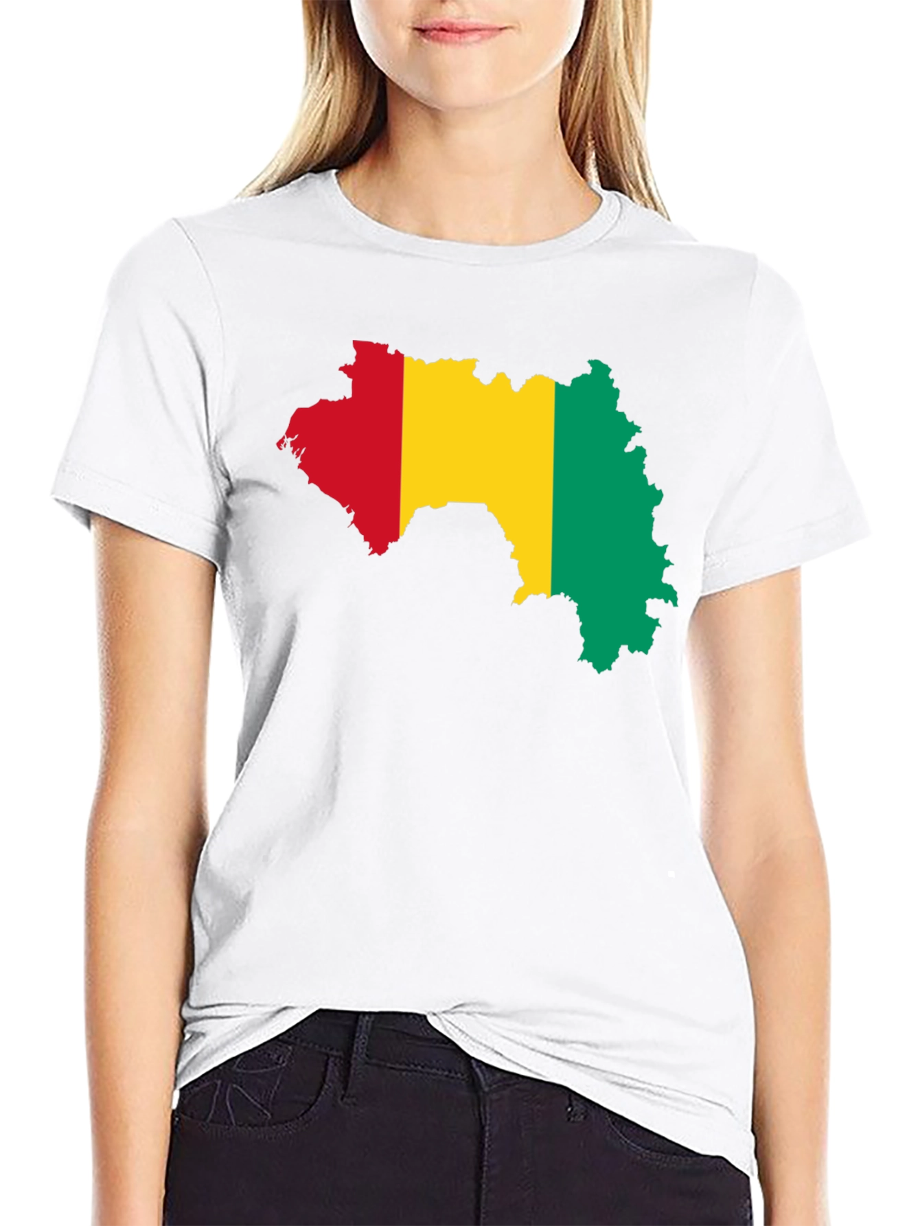 Guinea Map T-Shirt - Black Cotton Tee